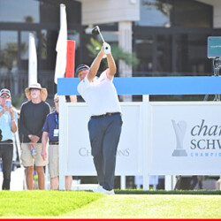 PHOENIX, ARIZONA - NOVEMBER 12: Colin Montgomerie of Scotland tees off on the 10th hole during the third round of the PGA TOUR Champions Charles Schwab Cup Championship at Phoenix Country Club on November 12, 2022 in Phoenix, Arizona. (Photo by Ben Jared/PGA TOUR via Getty Images)