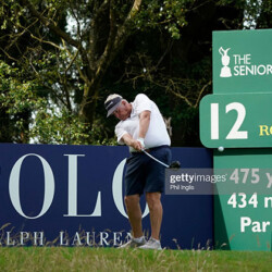 AUCHTERARDER, SCOTLAND - JULY 19: Colin Montgomerie of Scotland in action prior to The Senior Open Presented by Rolex at The King's Course, Gleneagles on July 19, 2022 in Auchterarder, United Kingdom. (Photo by Phil Inglis/Getty Images)