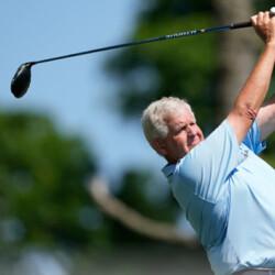 Round One
MADISON, WISCONSIN - JUNE 09: Colin Montgomerie of Scotland plays his tee shot on the second hole during the first round of the American Family Insurance Championship at University Ridge Golf Club on June 09, 2023 in Madison, Wisconsin. (Photo by Patrick McDermott/Getty Images)