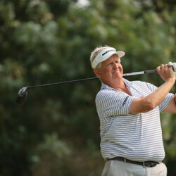 ST LOUIS, MO - SEPTEMBER 11: Colin Montgomerie of Scotland hits a tee shot on the second hole during the second round of the Ascension Charity Classic on September 11, 2021 at Norwood Hills Country Club in St Louis, Missouri. (Photo by Dilip Vishwanat/Getty Images)